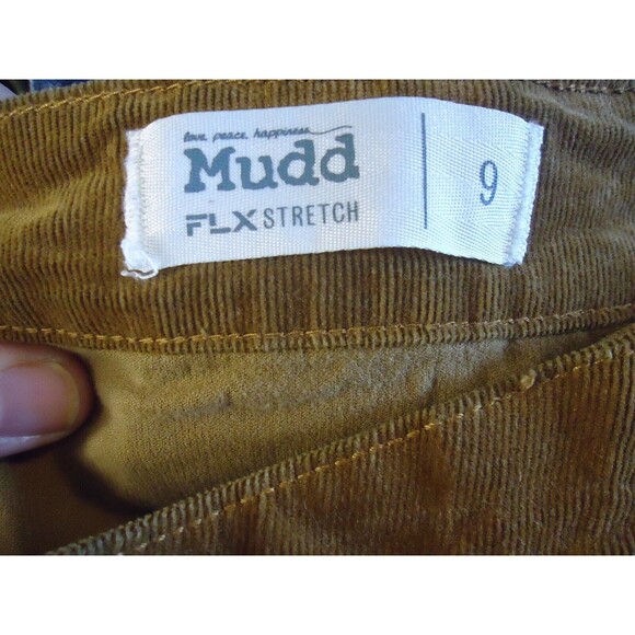 Mudd FLX Stretch Brown Corduroy Full Button Mini Skirt Juniors Size 9 - Picture 3 of 7